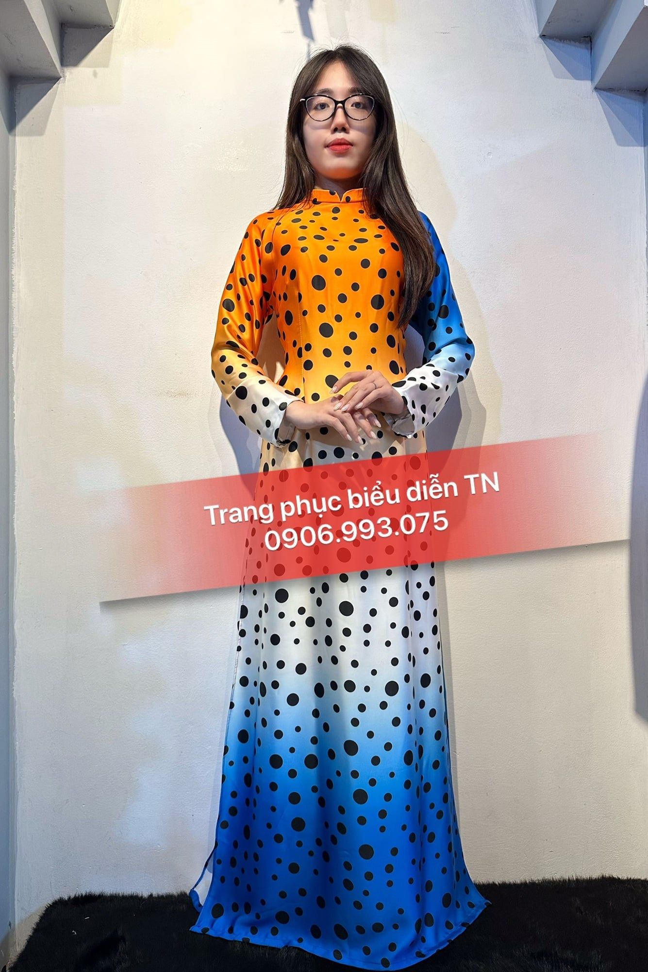 AD472 - Áo Dài Cô 3 Loang M2