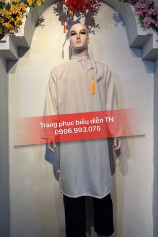  AD81A - Áo Dài Cách Tân Nam Trắng 
