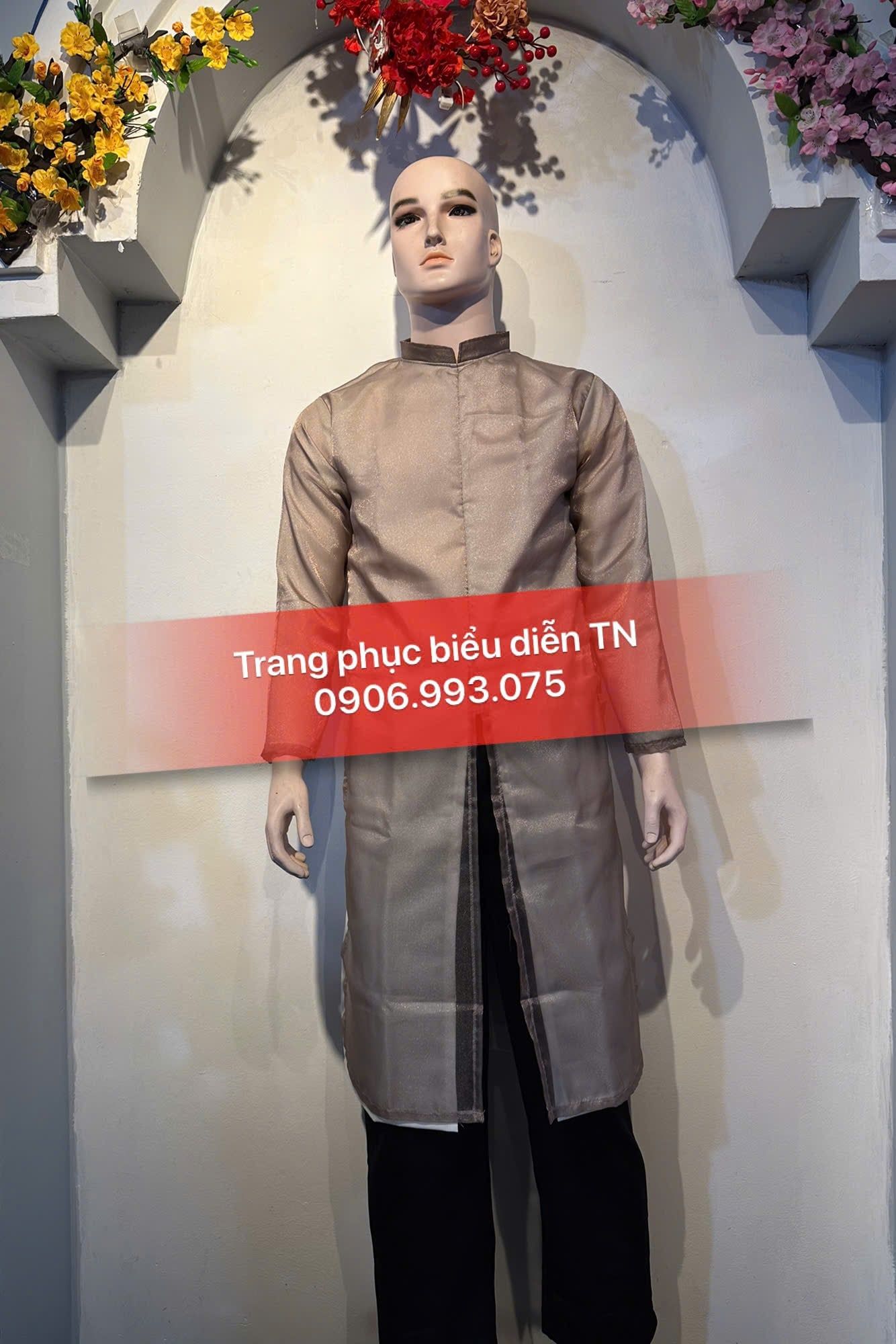 AD96A - Áo Dài Cách Tân Nam Xám