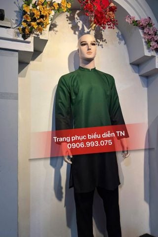  AD93A - Áo Dài Cách Tân Nam Xanh Loang Đen 