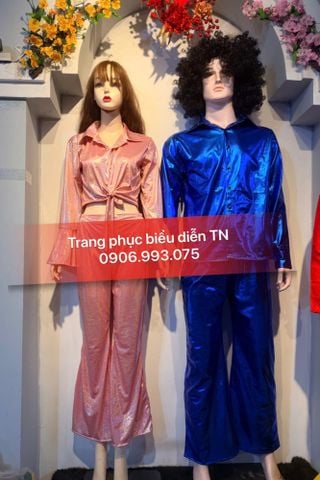  Trang phục Disco Nữ Hồng Nam Xanh Coban 