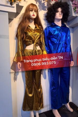  Trang phục Disco Nữ Vàng Nhũ 