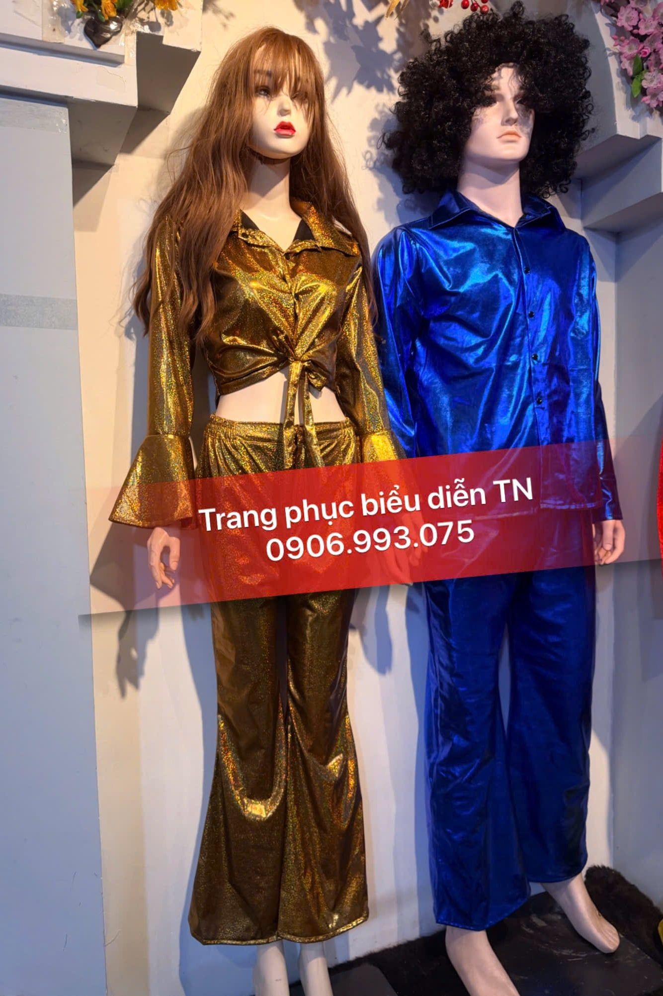 Trang phục Disco Nữ Vàng Nhũ