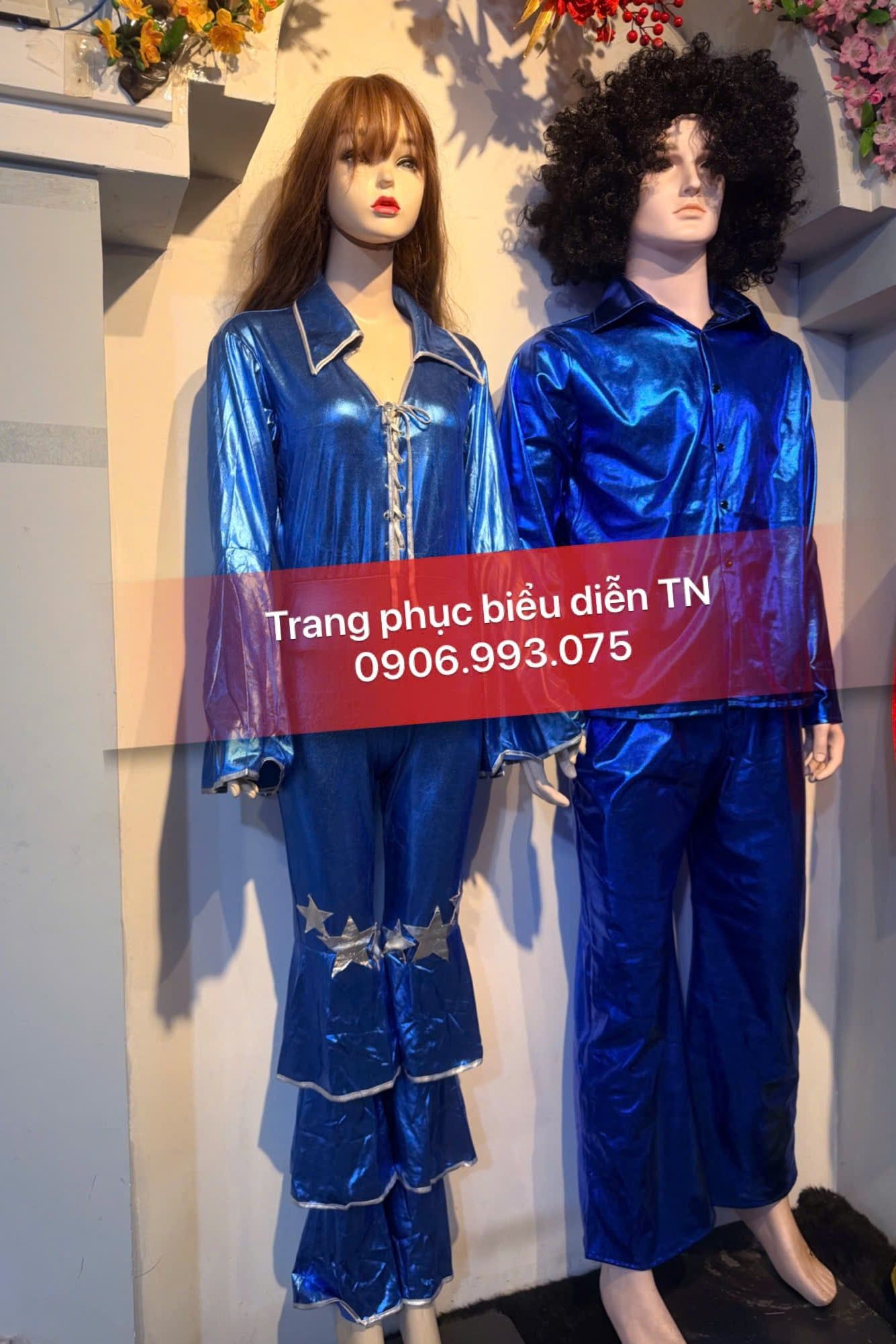 Trang phục Disco Nữ Xanh Coban