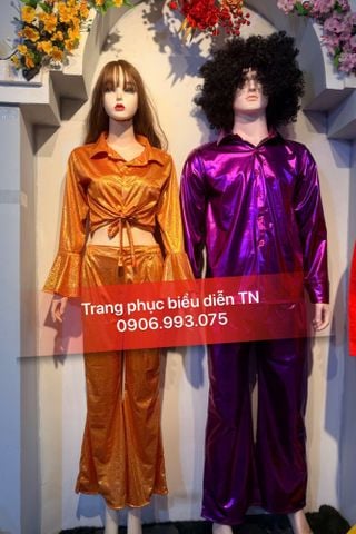  Trang phục Disco Nữ Cam Nam Tím Nhũ 