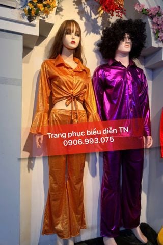  Trang phục Disco Nữ Cam Nam Tím Nhũ 