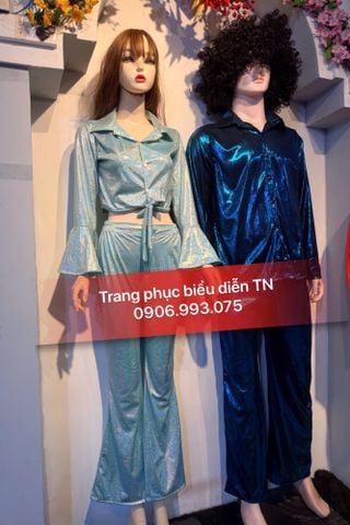  Trang phục Disco Nữ Xanh Nhũ Nam Xanh Nhũ 