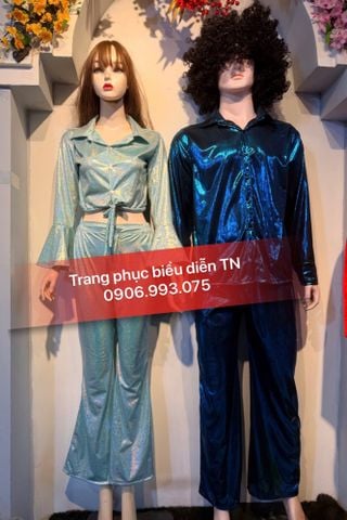  Trang phục Disco Nữ Xanh Nhũ Nam Xanh Nhũ 