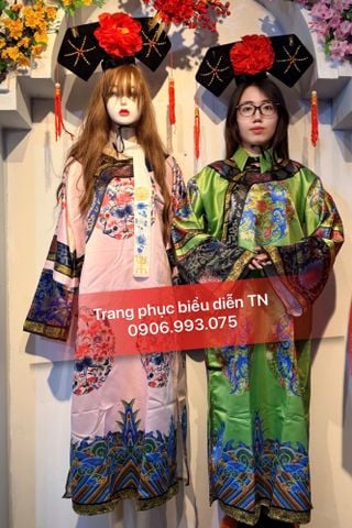  HCCC 04 - Trang Phục Hoàng Châu/Quý Phi Nhà Thanh Xanh Lá 