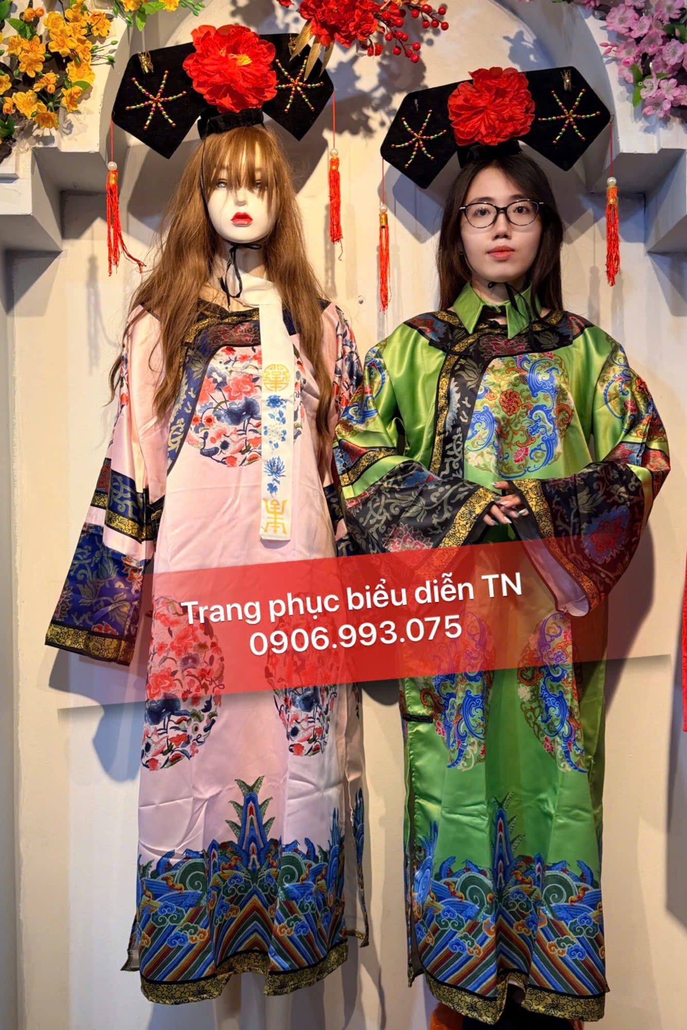 HCCC 04 - Trang Phục Hoàng Châu/Quý Phi Nhà Thanh Xanh Lá