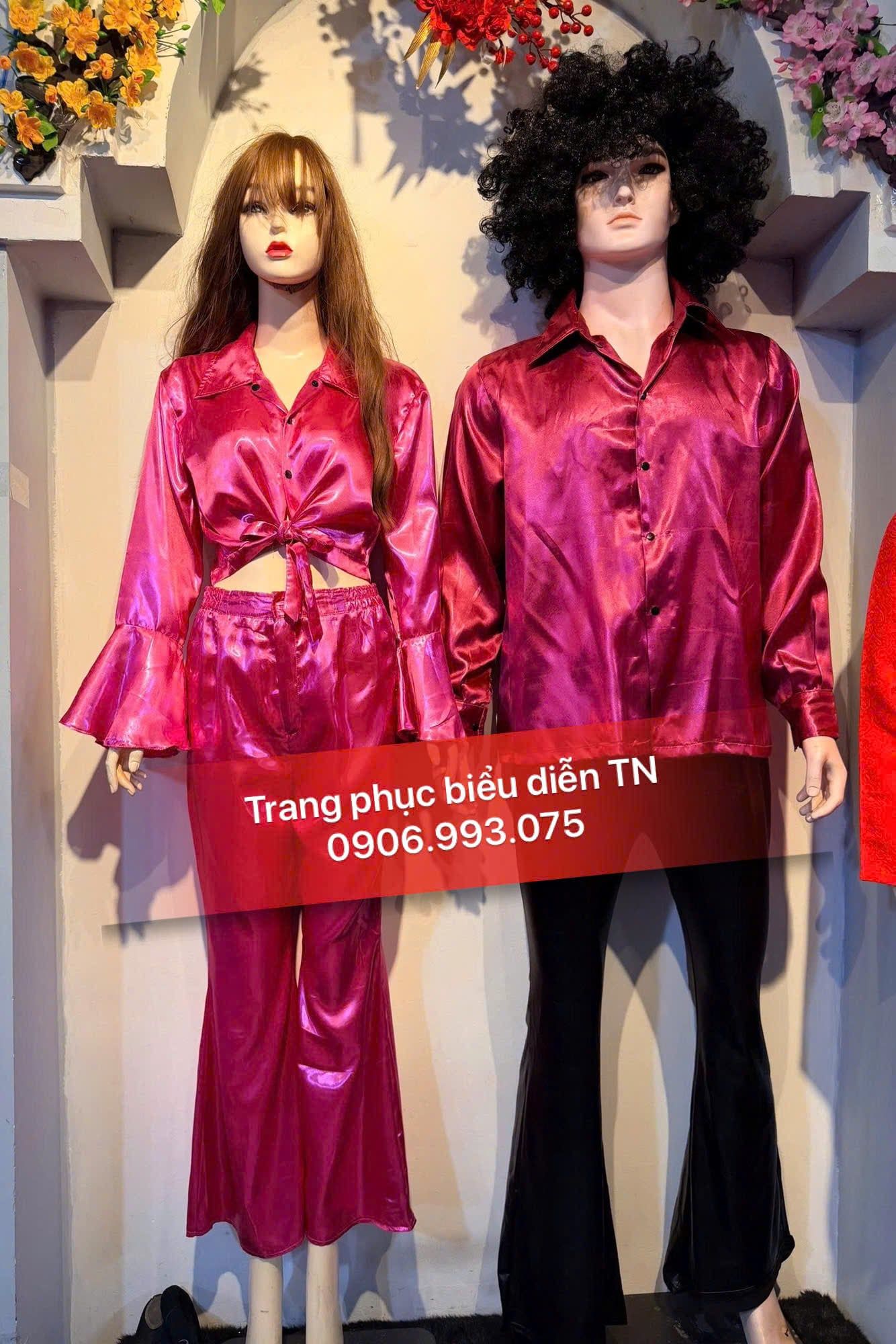 Trang Phục Disco Nam Hồng Nữ Hồng