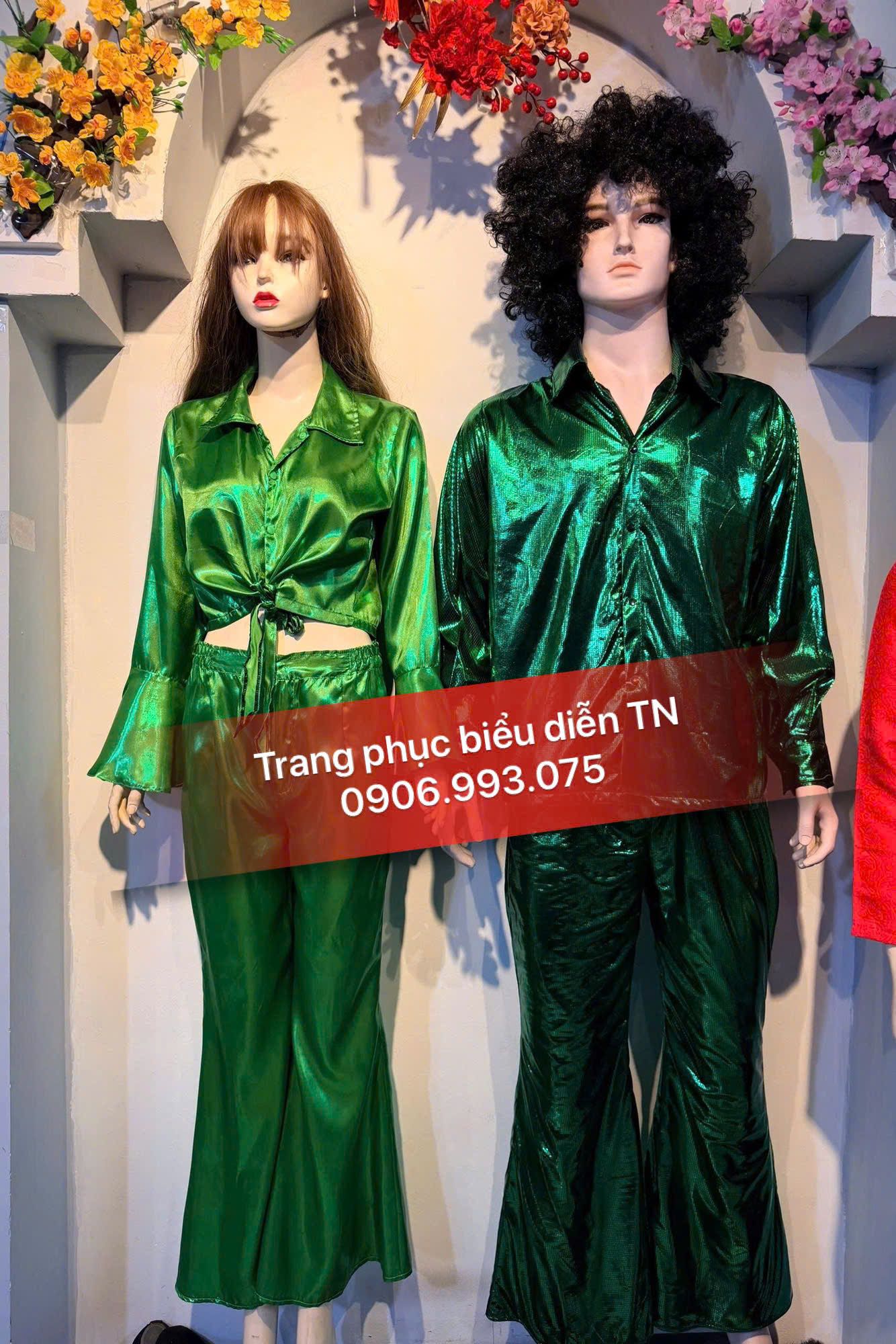 Trang Phục Disco Nam Nữ Xanh Lá M1