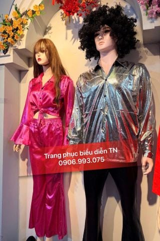  Trang Phục Disco Nam Áo Bạc Quần Đen 