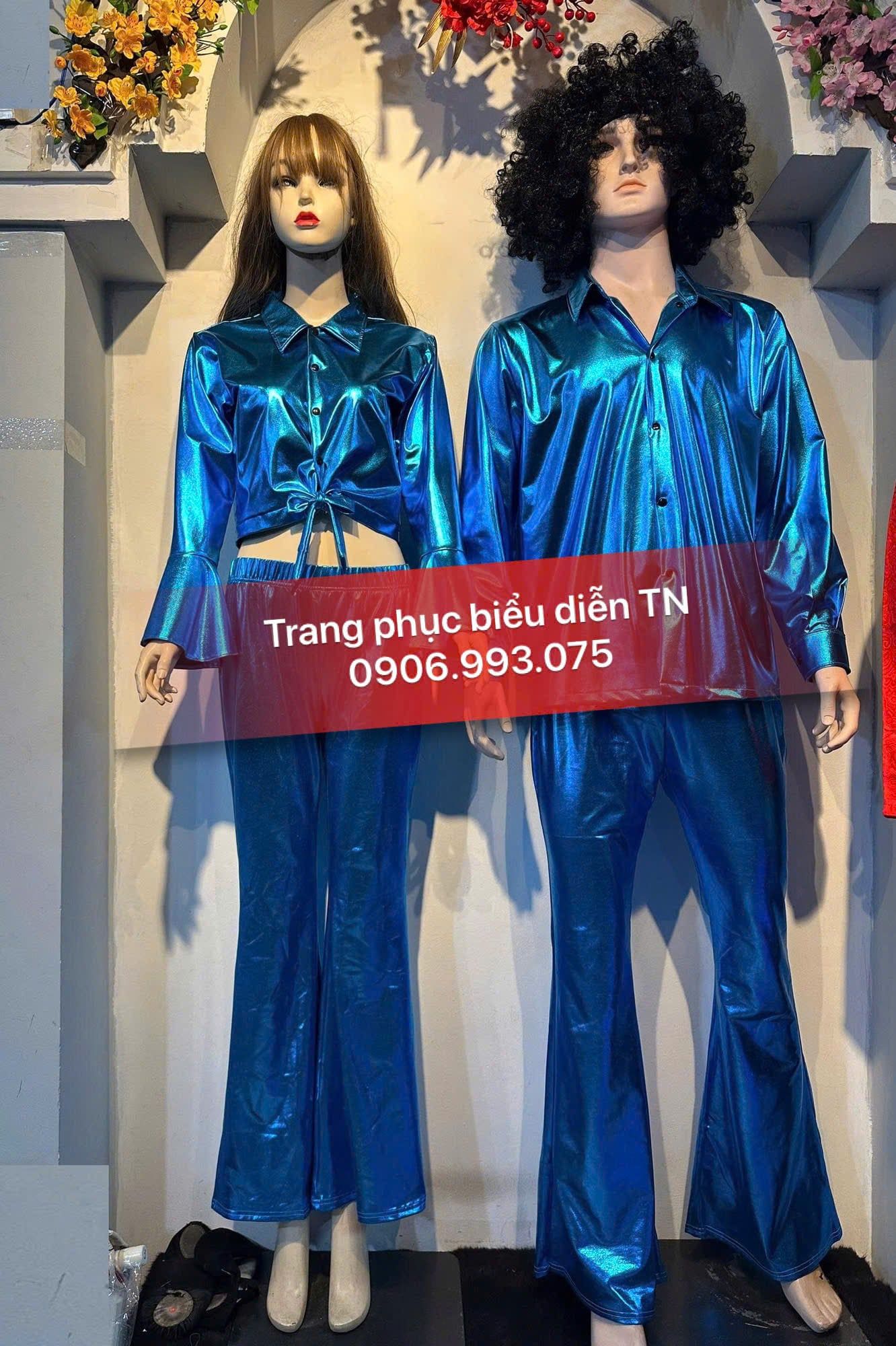 Trang Phục Disco Nam Nữ Xanh Dương