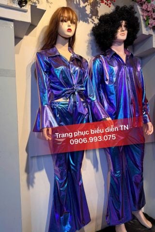 Trang Phục Disco Nam Nữ Xanh Tím M1 