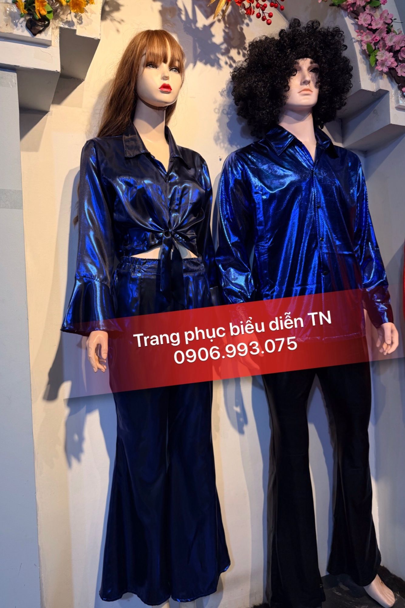 Trang Phục Disco Nữ Xanh Cban