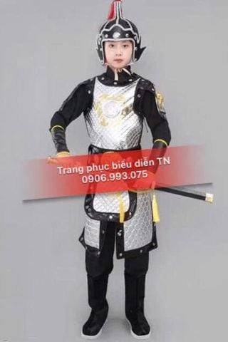  GT02 - Trang Phục Giáp Tướng Bạc Lót Đen 