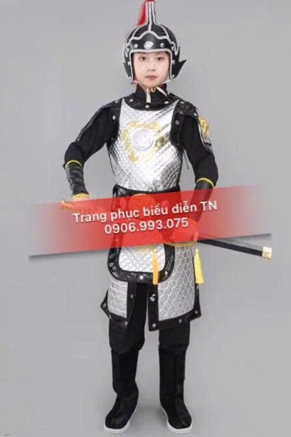 GT02 - Trang Phục Giáp Tướng Bạc Lót Đen