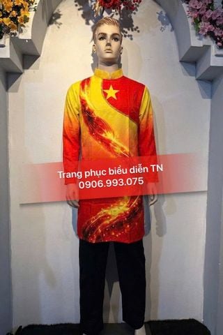  AD05B - Áo Dài Sao Vàng Loang Nam M1 