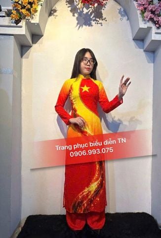  AD05C - Áo Dài Nữ Sao Vàng SM1 