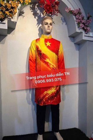  AD05B - Áo Dài Sao Vàng Loang Nam M1 