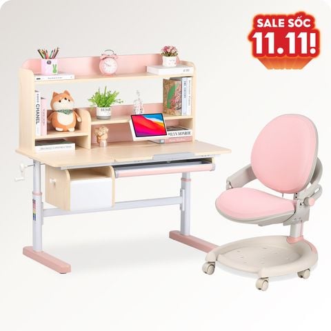  Bộ bàn học thông minh gỗ tự nhiên iSmart Q120 