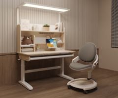 Bộ bàn học thông minh gỗ tự nhiên iSmart A12
