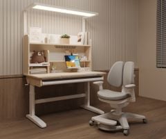 Bộ bàn học thông minh gỗ tự nhiên iSmart A12