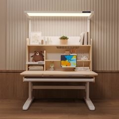 Bộ bàn học thông minh gỗ tự nhiên iSmart A12