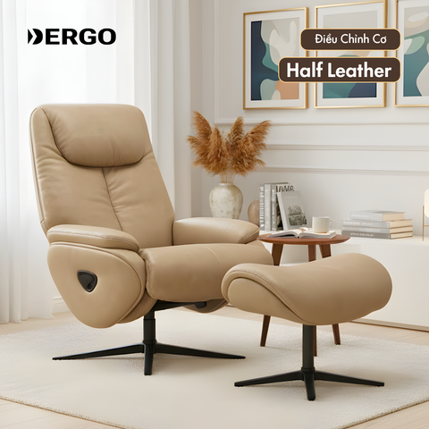  Sofa thư giãn chỉnh cơ da thật hiện đại Snow 