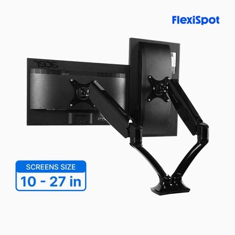  Giá treo màn hình tay đỡ màn hình đôi 10-27 inch - Flexispot F7BD 