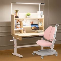 Bộ bàn học thông minh gỗ tự nhiên iSmart A12