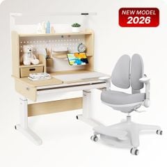 Bộ bàn học thông minh gỗ tự nhiên iSmart Stella R105-Lux