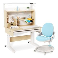 Bộ bàn học thông minh gỗ tự nhiên iSmart Stella R105-Lux