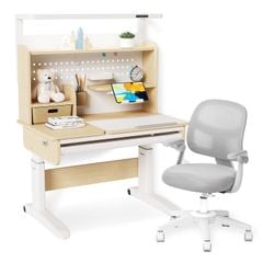 Bộ bàn học thông minh gỗ tự nhiên iSmart Stella R105-Lux