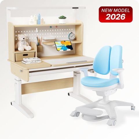  Bộ bàn học thông minh gỗ tự nhiên iSmart Stella R120-Lux 