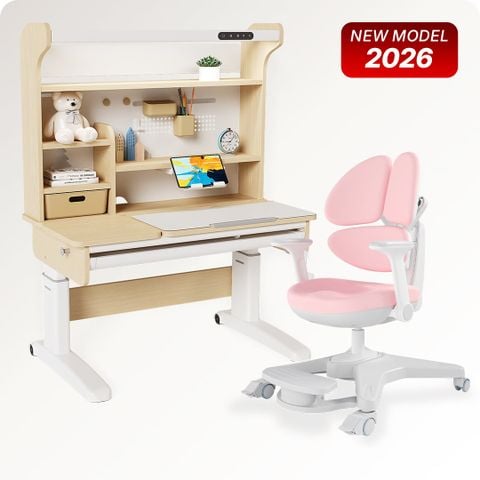  Bộ bàn học thông minh gỗ tự nhiên iSmart Stella R120-Pro 