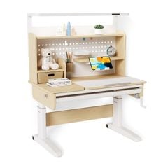 Bộ bàn học thông minh gỗ tự nhiên iSmart Stella R120-Lux