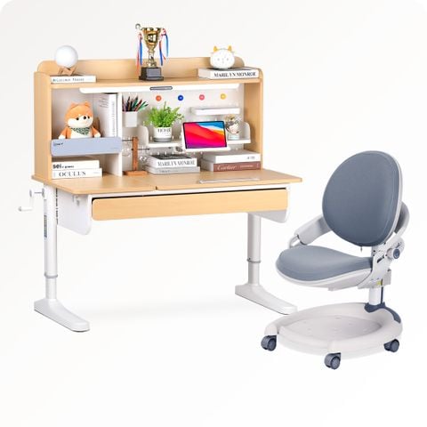  Bộ bàn học thông minh gỗ tự nhiên iSmart Super Star S120 Pro 