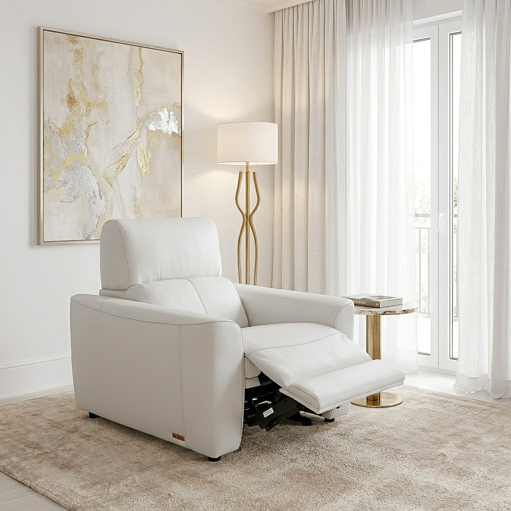 Sofa thư giãn chỉnh điện da thật U51753M