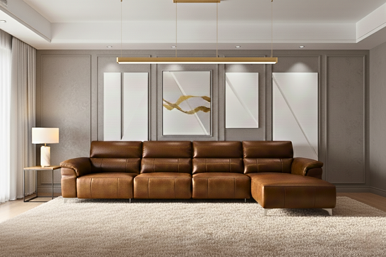 Sofa góc L4-6 chỗ, điều khiển điện (góc trái hoặc phải)