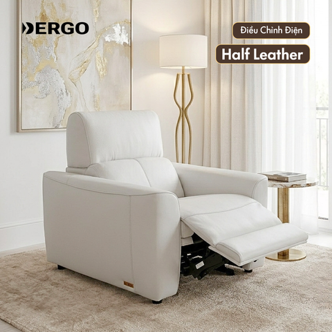  Sofa thư giãn chỉnh điện da thật U51753M 