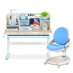 Bộ bàn học thông minh gỗ tự nhiên LEO X1000