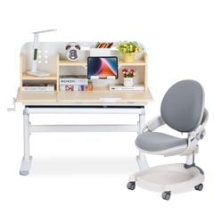 Bộ bàn học thông minh gỗ tự nhiên LEO X1000