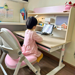 Bộ bàn học thông minh gỗ tự nhiên LEO X1000H