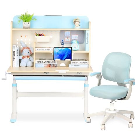  Bộ bàn học thông minh gỗ tự nhiên LEO X1000H 