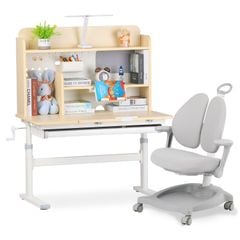 Bộ bàn học thông minh gỗ tự nhiên LEO X1000H