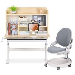 Bộ bàn học thông minh gỗ tự nhiên LEO X1000H