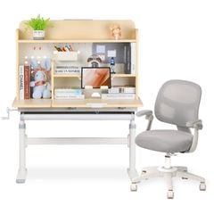 Bộ bàn học thông minh gỗ tự nhiên LEO X1000H