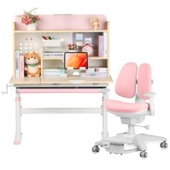 Bộ bàn học thông minh gỗ tự nhiên LEO X1000H